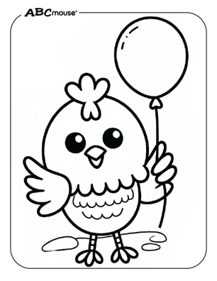 Free printable chicken coloring book page from ABCmouse.com. 