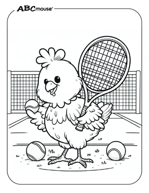 Free printable chicken coloring book page from ABCmouse.com. 