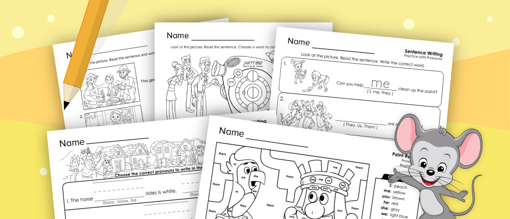 Free printable pronoun worksheets from ABCmouse.com. 