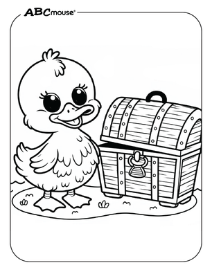 Free printable duck coloring page from ABCmouse.com. 