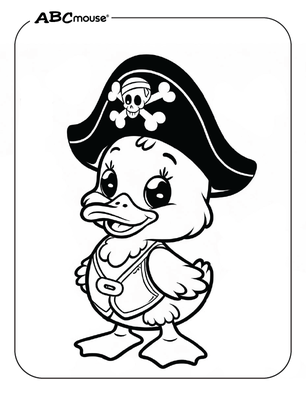 Free printable duck coloring page from ABCmouse.com. 