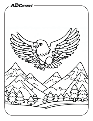 Free printable eagle coloring page from ABCmouse.com. 