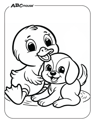 Free printable duck coloring page from ABCmouse.com. 