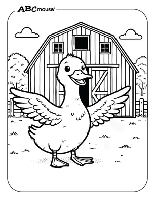 Free printable duck coloring page from ABCmouse.com. 