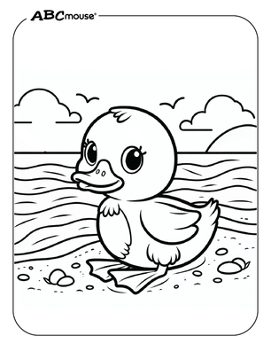 Free printable duck coloring page from ABCmouse.com. 