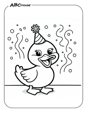 Free printable duck coloring page from ABCmouse.com. 