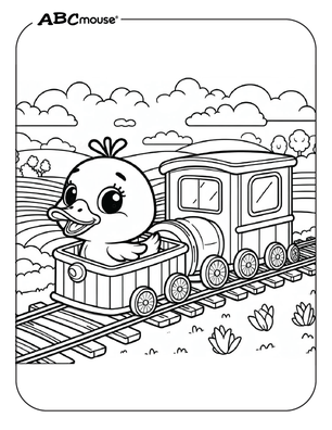 Free printable duck coloring page from ABCmouse.com. 