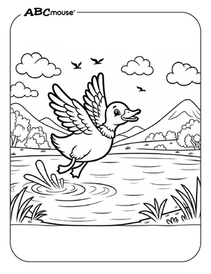 Free printable duck coloring page from ABCmouse.com. 