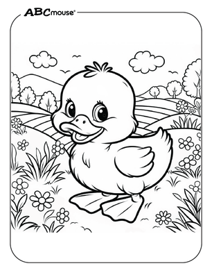 Free printable duck coloring page from ABCmouse.com. 