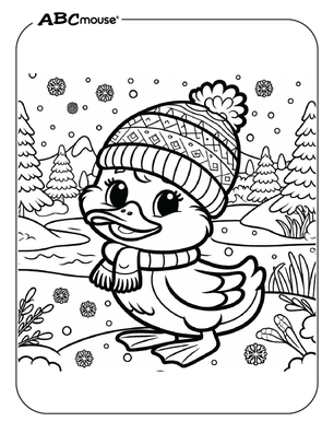 Free printable duck coloring page from ABCmouse.com. 