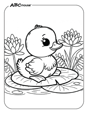 Free printable duck coloring page from ABCmouse.com. 