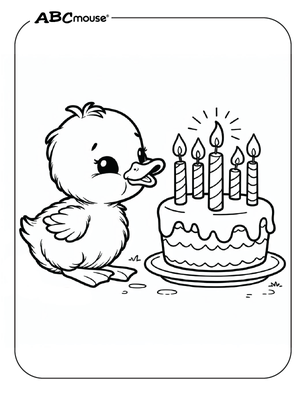 Free printable duck coloring page from ABCmouse.com. 