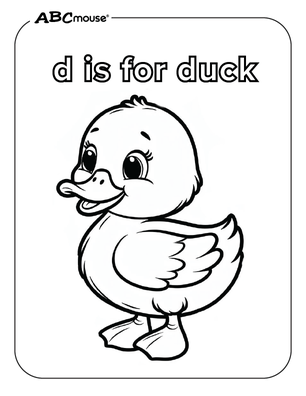 Free printable duck coloring page from ABCmouse.com. 