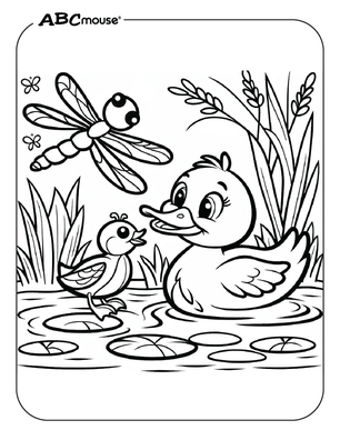 Free printable duck coloring page from ABCmouse.com. 