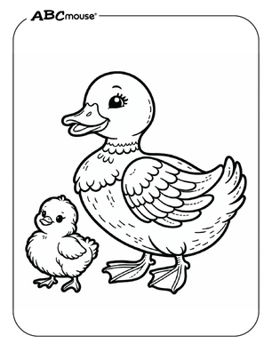 Free printable duck coloring page from ABCmouse.com. 