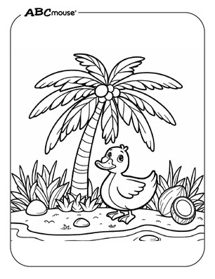 Free printable duck coloring page from ABCmouse.com. 