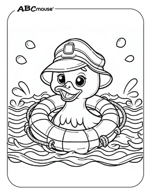 Free printable duck coloring page from ABCmouse.com. 