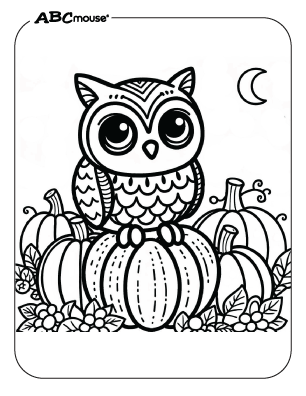 Free printable owl coloring page from ABCmoue.com. 