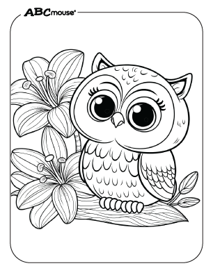 Free printable owl coloring page from ABCmoue.com. 