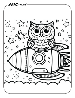 Free printable owl coloring page from ABCmoue.com. 