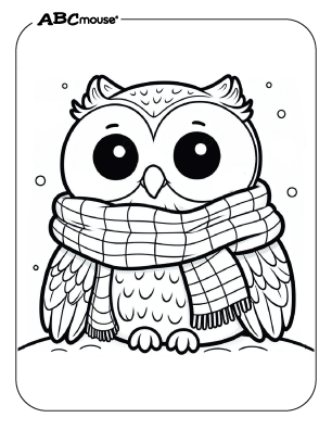 Free printable owl coloring page from ABCmoue.com. 