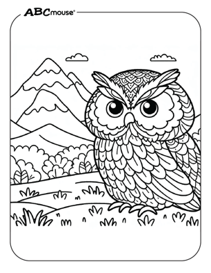 Free printable owl coloring page from ABCmoue.com. 