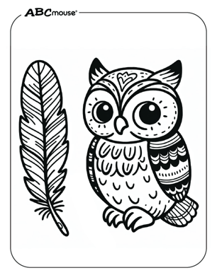 Free printable owl coloring page from ABCmoue.com. 