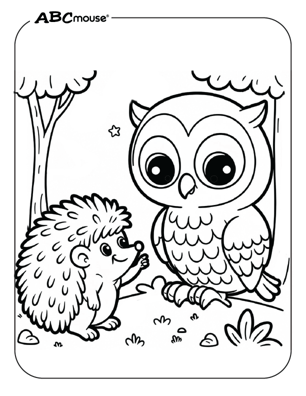 Free printable owl coloring page from ABCmoue.com. 