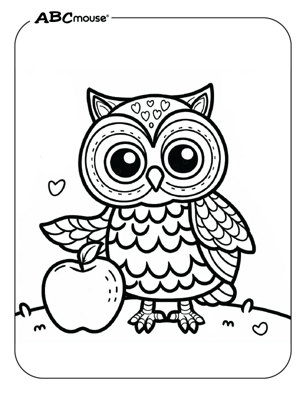 Free printable owl coloring page from ABCmoue.com. 