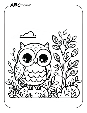 Free printable owl coloring page from ABCmoue.com. 