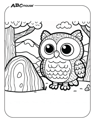 Free printable owl coloring page from ABCmoue.com. 