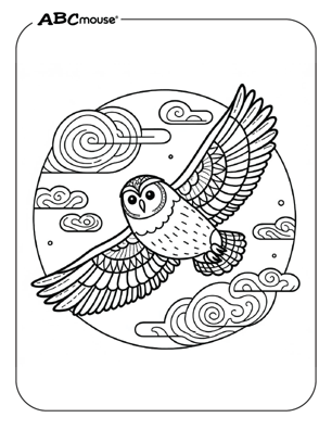 Free printable owl coloring page from ABCmoue.com. 