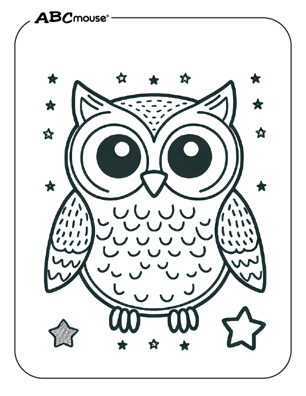 Free printable owl coloring page from ABCmoue.com. 