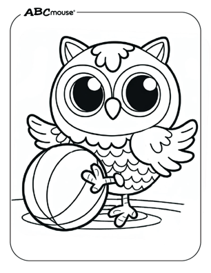 Free printable owl coloring page from ABCmoue.com. 