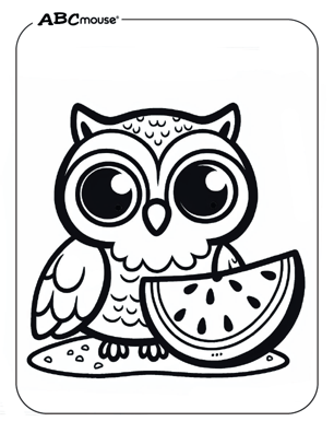 Free printable owl coloring page from ABCmoue.com. 