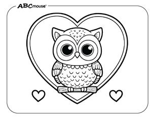 Free printable owl coloring page from ABCmoue.com. 