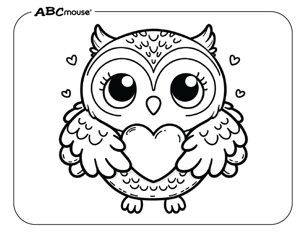 Free printable owl coloring page from ABCmoue.com. 