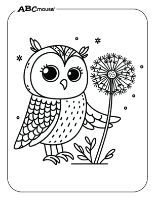 Free printable owl coloring page from ABCmoue.com. 