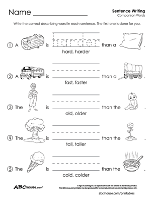 Free printable pre-fix and suffix worksheets from ABCmouse.com.