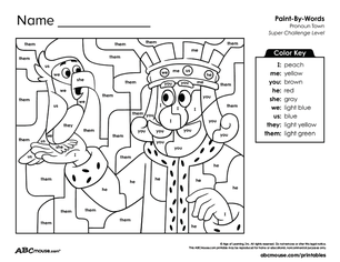 Free printable pronoun worksheet from ABCmouse.com. 