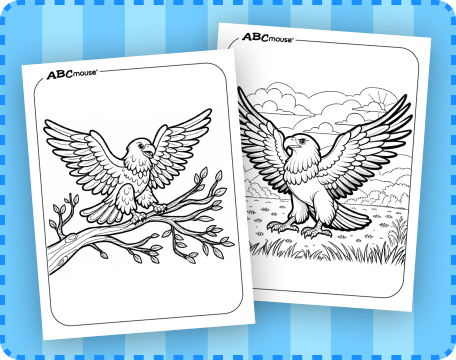 Free printable eagle coloring pages from ABCmouse.com. 