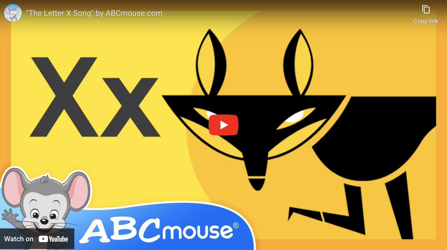Letter x song from ABCmouse.con. 