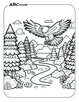 Free printable eagle coloring page from ABCmouse.com. 