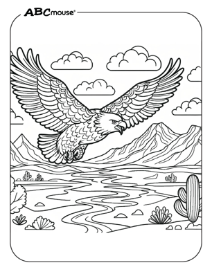 Free printable eagle coloring page from ABCmouse.com. 