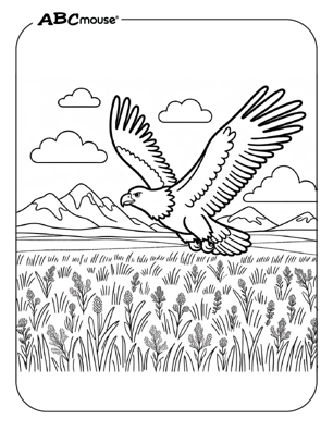 Free printable eagle coloring page from ABCmouse.com. 