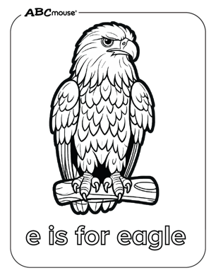 Free printable eagle coloring page from ABCmouse.com. 