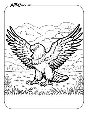 Free printable eagle coloring page from ABCmouse.com. 