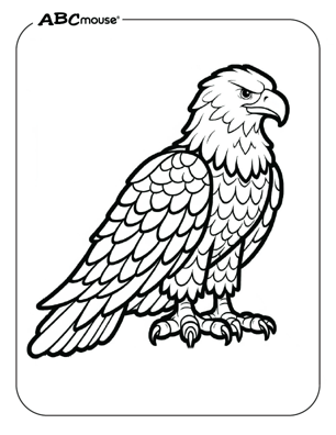 Free printable eagle coloring page from ABCmouse.com. 