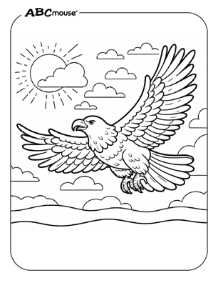 Free printable eagle coloring page from ABCmouse.com. 