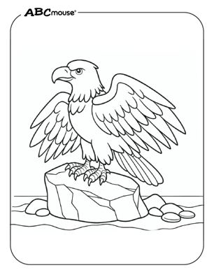 Free printable eagle coloring page from ABCmouse.com. 